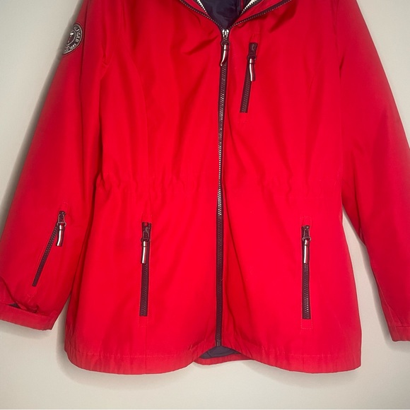 TOMMY HILFIGER Women 3-in-1 Weather System Coat Jacket Red/Blue SZ/MED - Picture 6 of 14